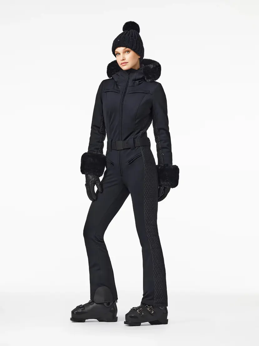 Goldbergh Angele Faux Border Ski Suit Black - XS
