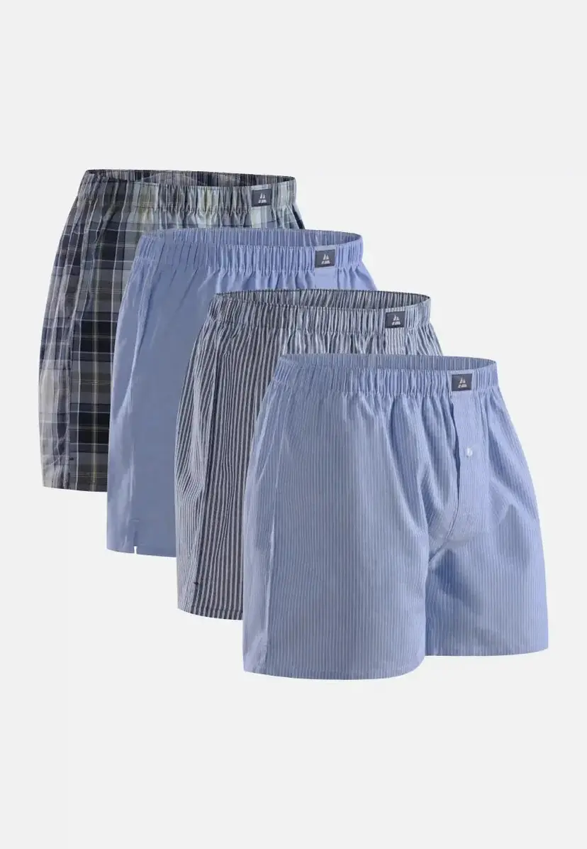 DANISH ENDURANCE DANISH ENDURANCE ORGANIC WOVEN BOXERSHORTS Blå/stribede mix 3XL