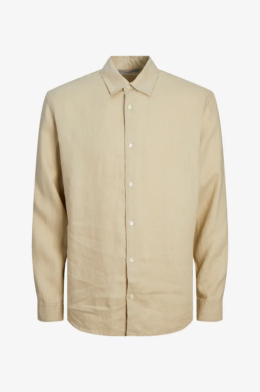 Jack & Jones Skjorte jprcClawrence Linen Shirt L/S - Beige