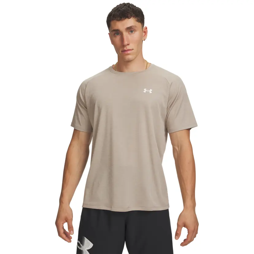 Under Armour Under Armour Men's UA Tech Textured Short Sleeve Timberwolf Taupe
