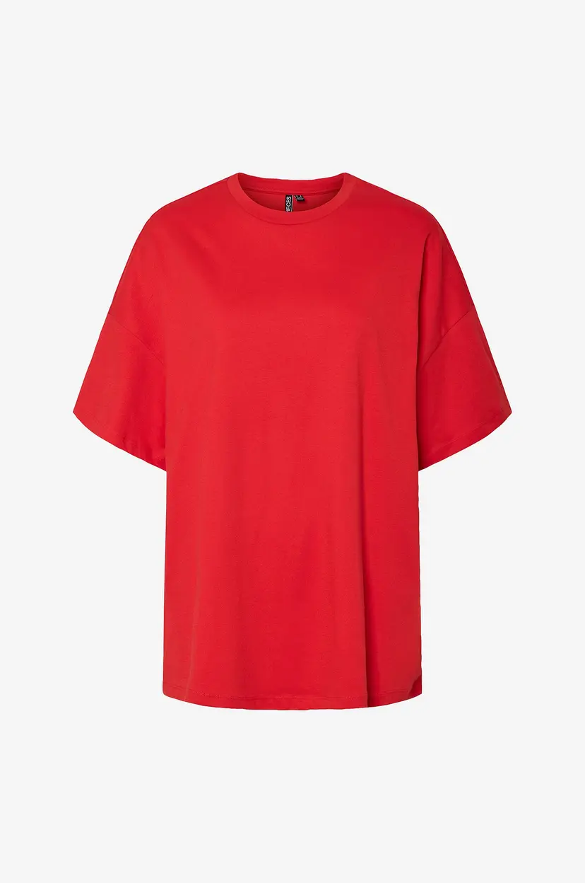 Pieces Topp pcAuna SS Oversize Tee D2d Jrs Fsy - Rød