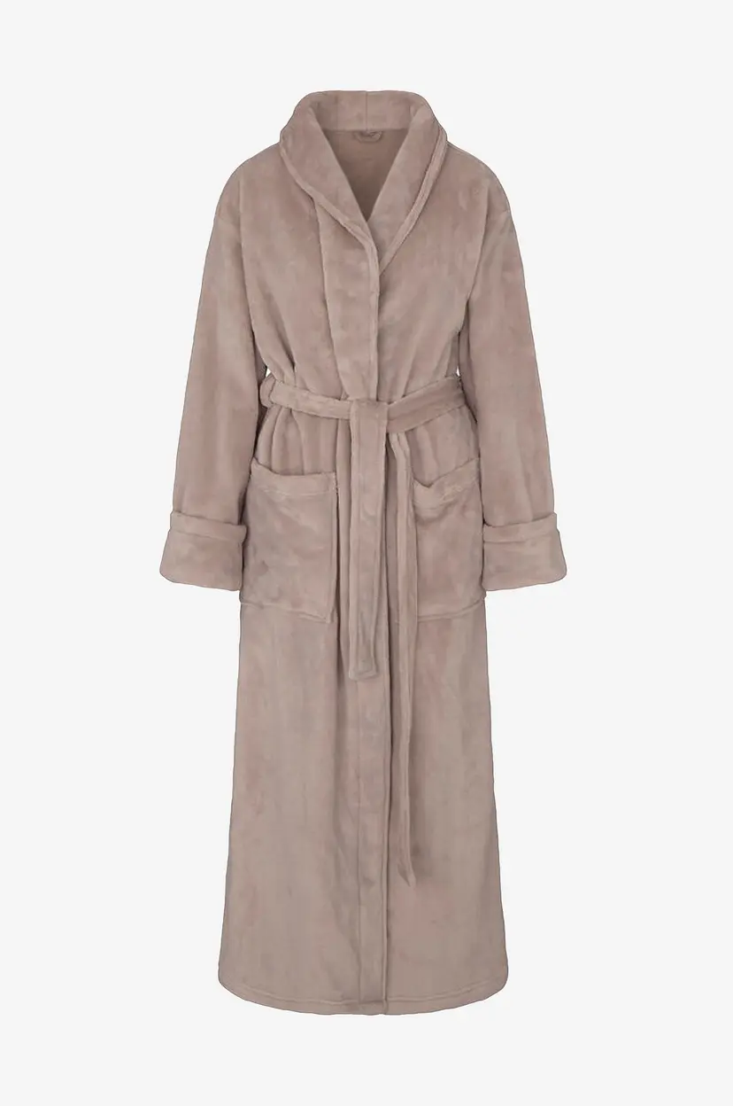 Hunkemöller Morgenkåpe Robe Long Soft Fleece - Brun