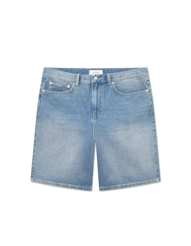 Les Deux Ryder Washed Denim Shorts