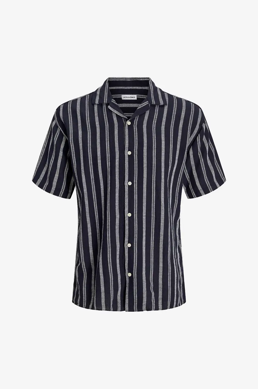 Jack & Jones Skjorte jjeEnzo Stripe Resort Shirt SS - Blå