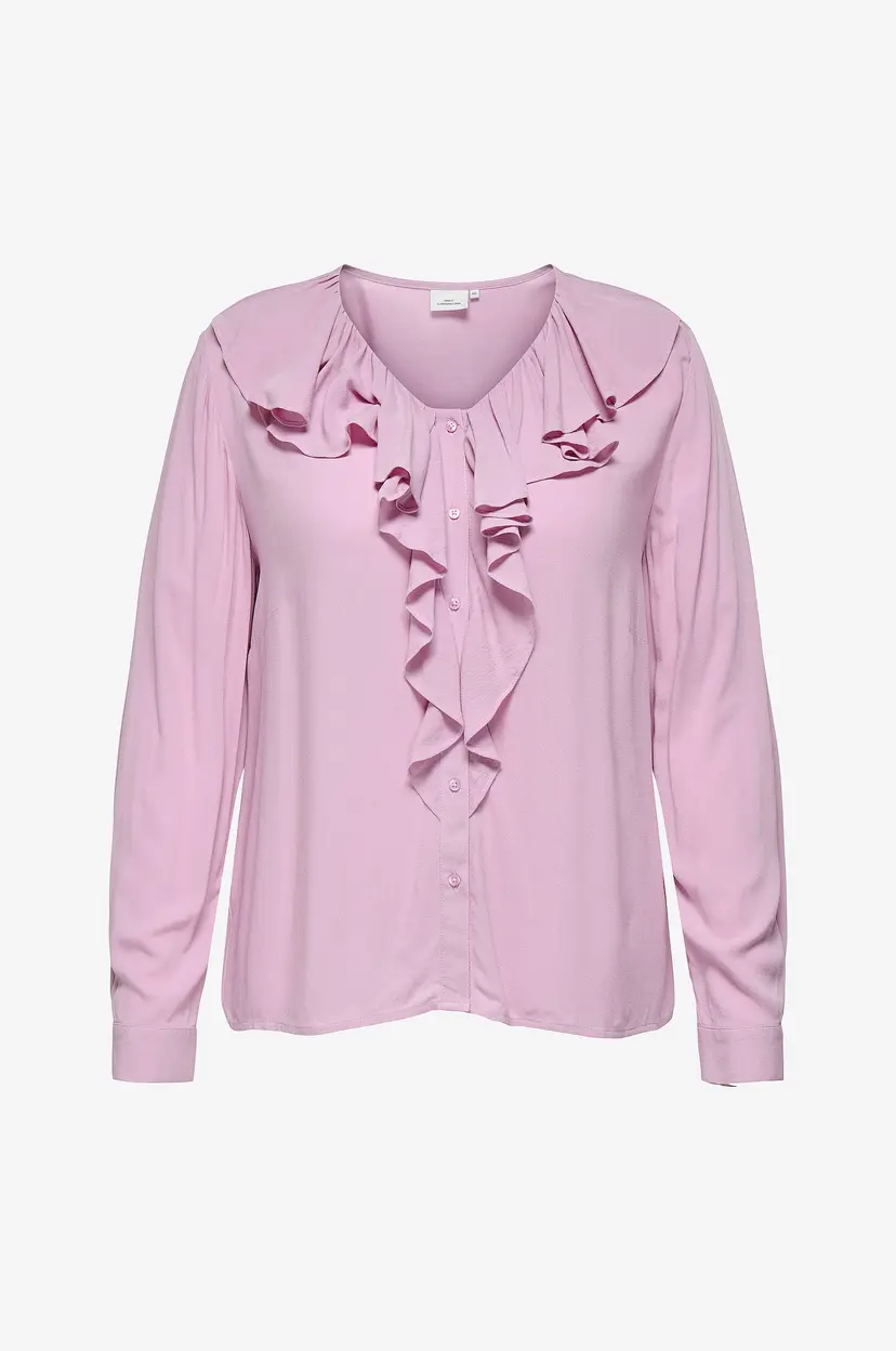 Only Carmakoma Bluse carKana L/S - Rosa