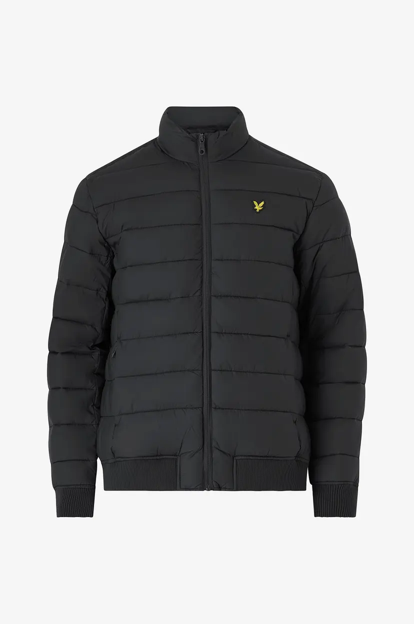 Lyle & Scott Jakke Funnel Neck Wadded Jacket - Svart