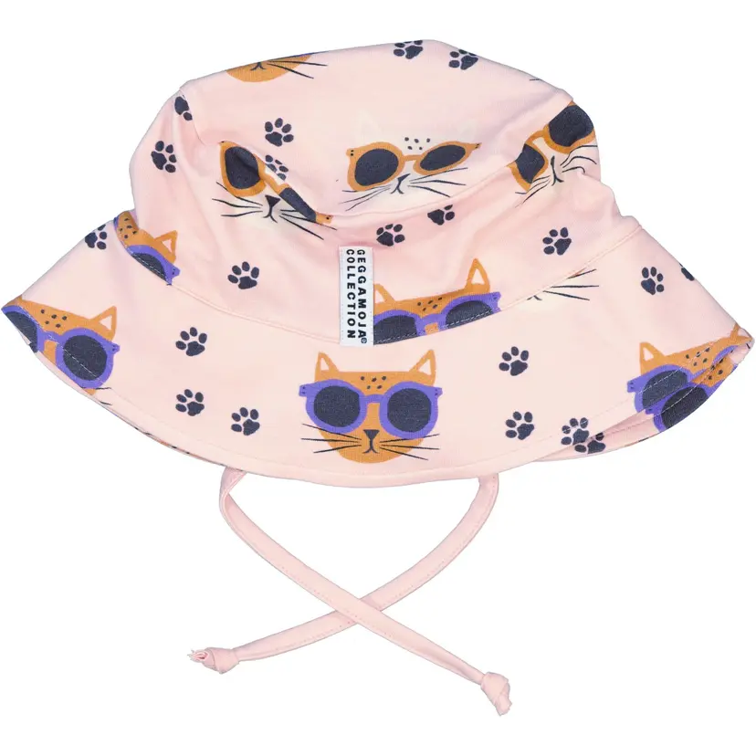 Geggamoja Solhatt Bambu Cool Cats Rosa - 4-10M