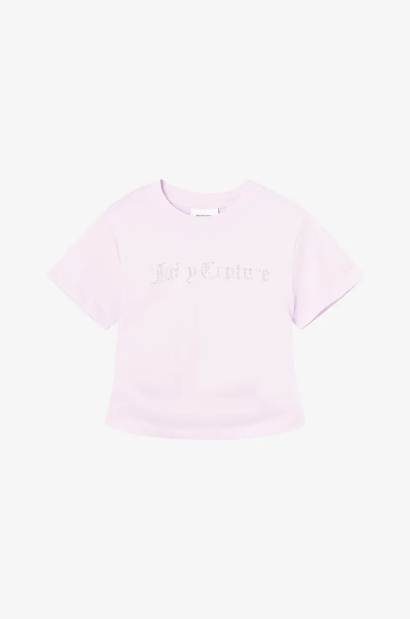 Juicy Couture T-skjorte Diamante Juicy Couture Ringer Tee - Lilla