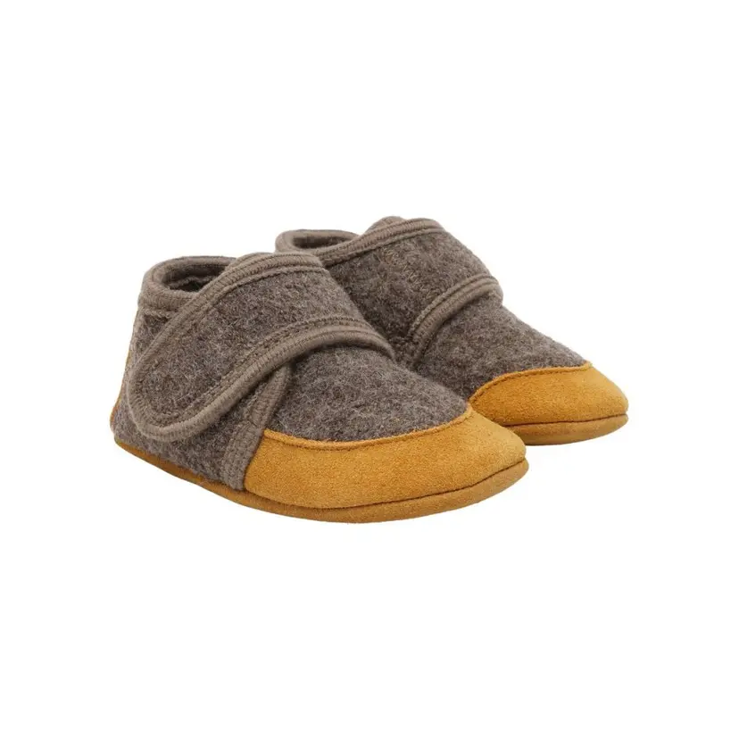 En Fant En Fant - Tøfler i Ull/ Suede Walnut