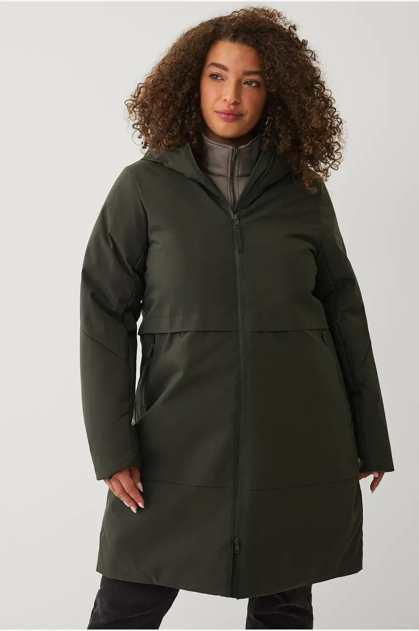 Zizzi Vinterjakke caWilla L/S Coat - Grønn