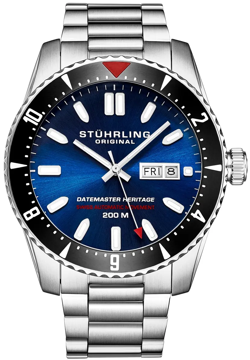 Stührling Original Stührling Original Herreklokke 1004.02 Datemaster Heritage