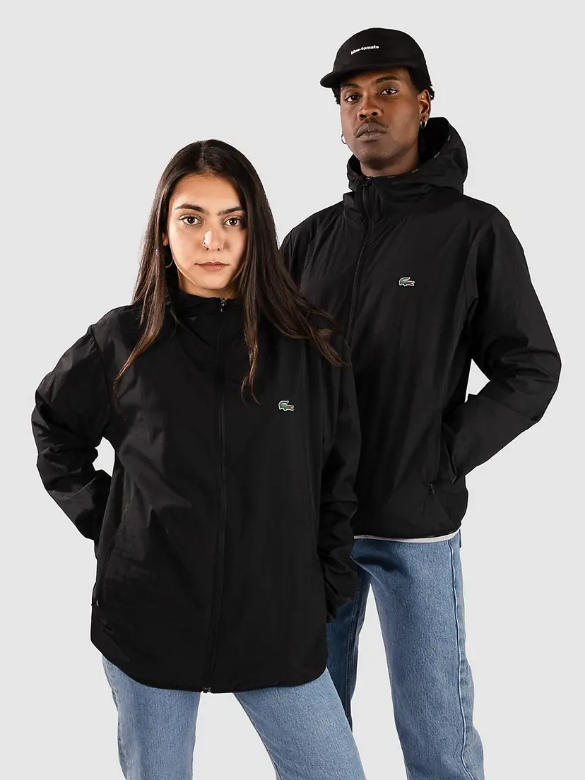 Lacoste Lacoste Zipped Packable Windbreaker svart