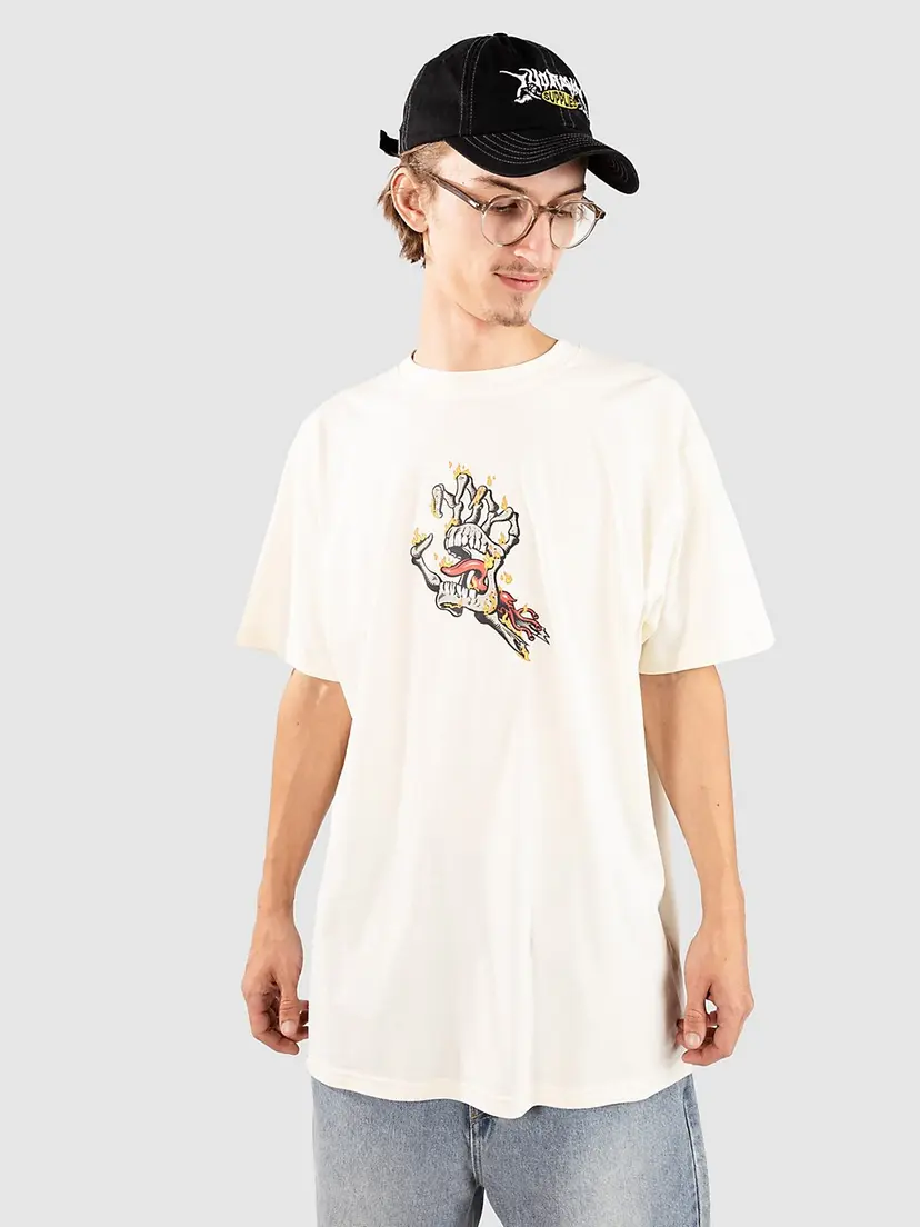 Santa Cruz Santa Cruz Burnt Bone Hand T-skjorte