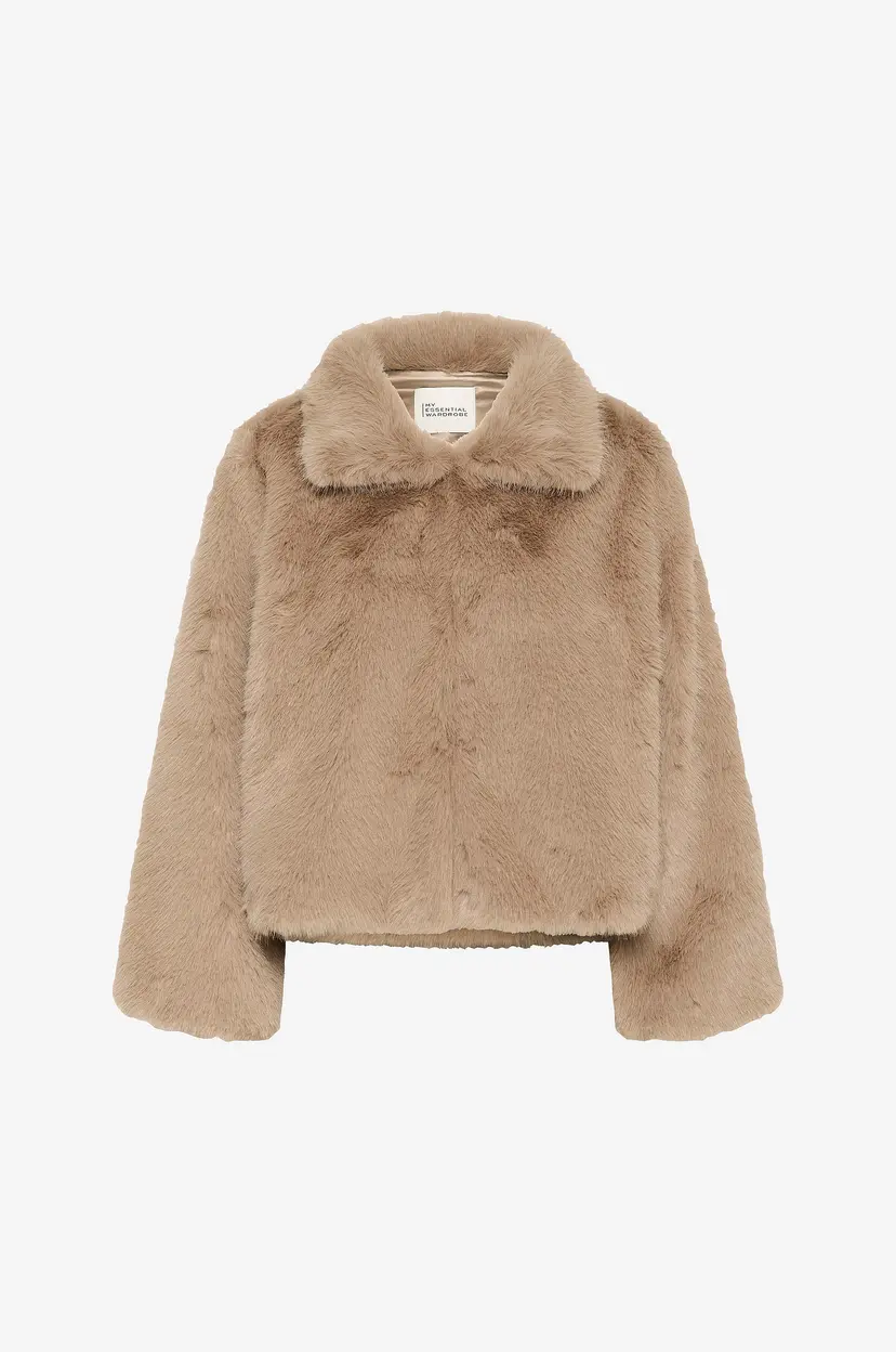 My Essential Wardrobe Jakke i fuskepels mxAlexa - Beige
