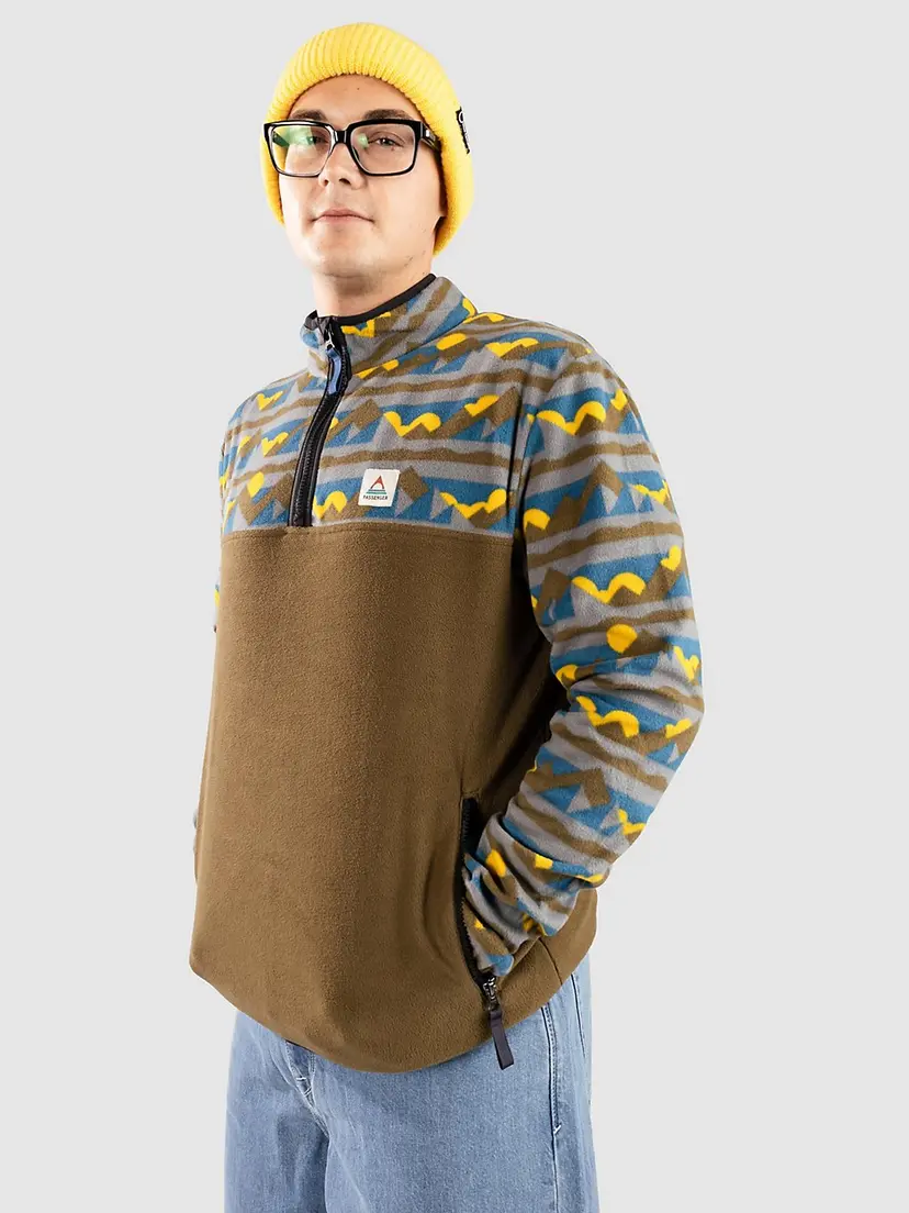 Passenger Passenger Set Off Recycled Polar 1/4 Zip Half-Zip Fleecegenser grønn