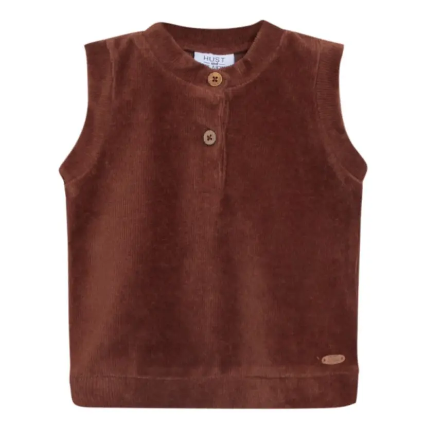Hust and Claire Hust and Claire - Vest Baby Velour Eskild Tirramisu