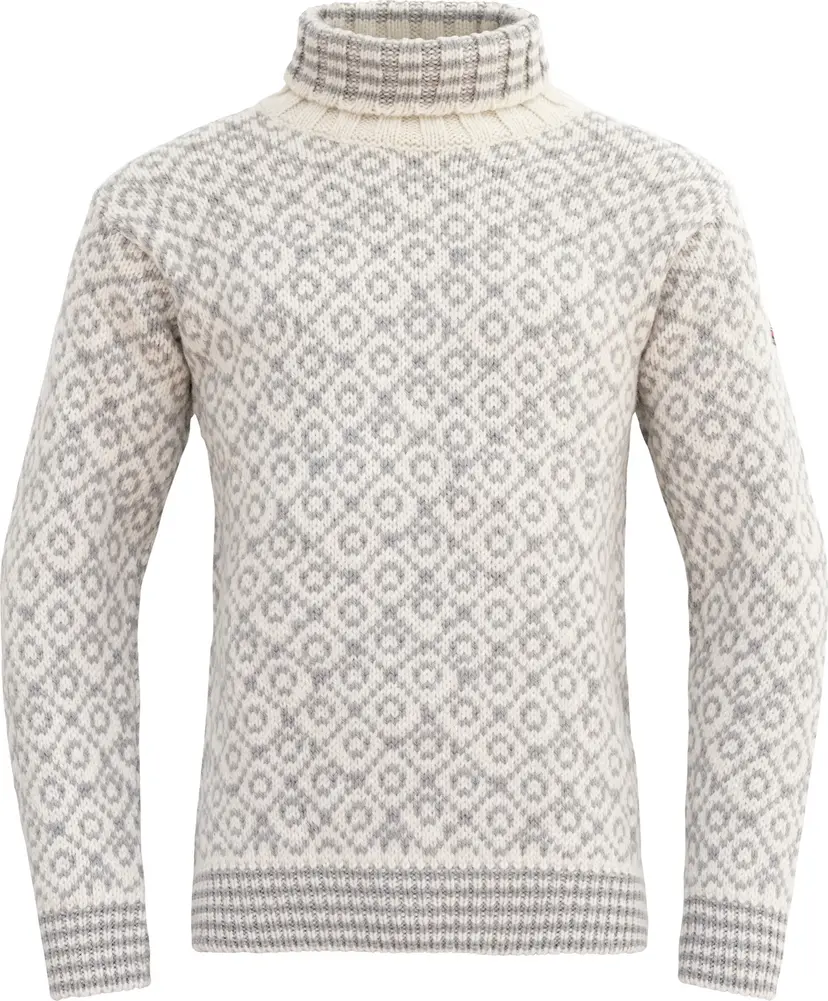 Devold Devold Unisex Svalbard Sweater High Neck Offwhite/Grey