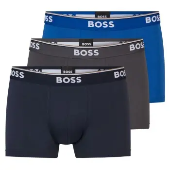 BOSS BOSS 6P Cotton Stretch Trunks Grå/Blå bomull XX-Large Herre