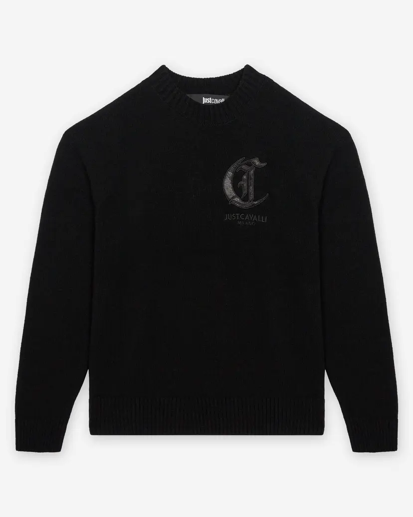 Just Cavalli Just Cavalli 79OAFM14 Black Knitted sweatshirt