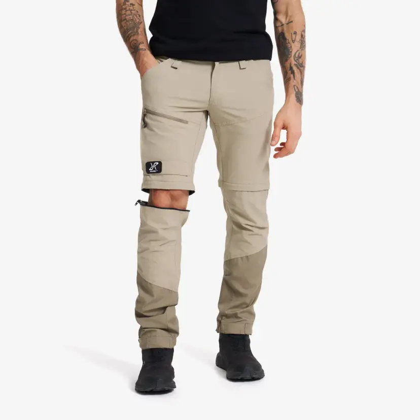 RevolutionRace Range Pro Stretch T Zip-off Pants Herre Aluminium/Brindle