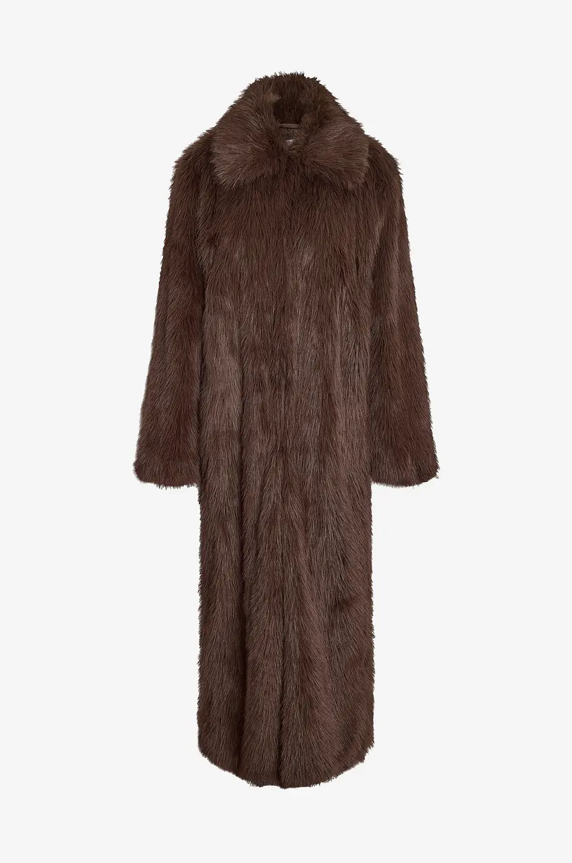 Noisy May Frakk av juksepels nmEvie Fur X-long Coat - Natur
