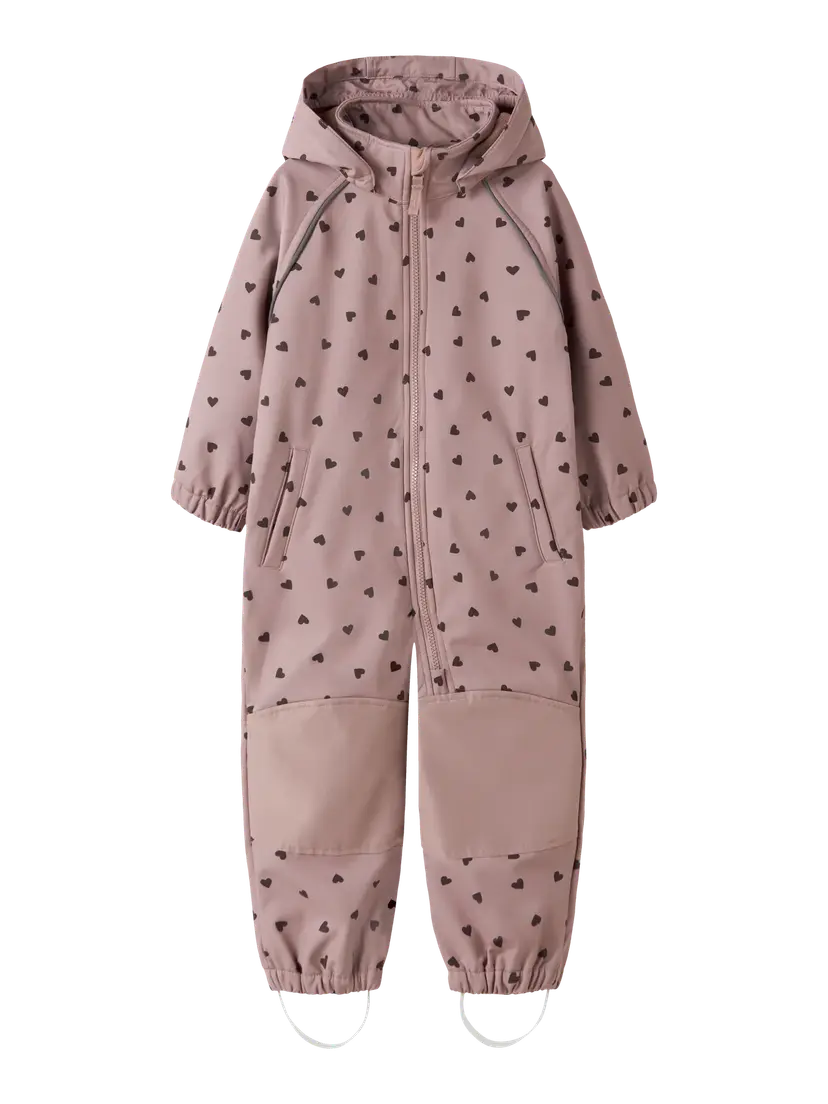 NAME IT Softshelldress «ALFA Hearts» Woodrose