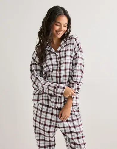 Hunkemöller Hunkemöller - Multi/Mønstrete - Jacket Ls Flannel Twill Check