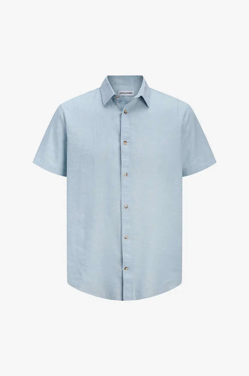 Jack & Jones Skjorte jjeSummer Linen Blend S/S - Blå