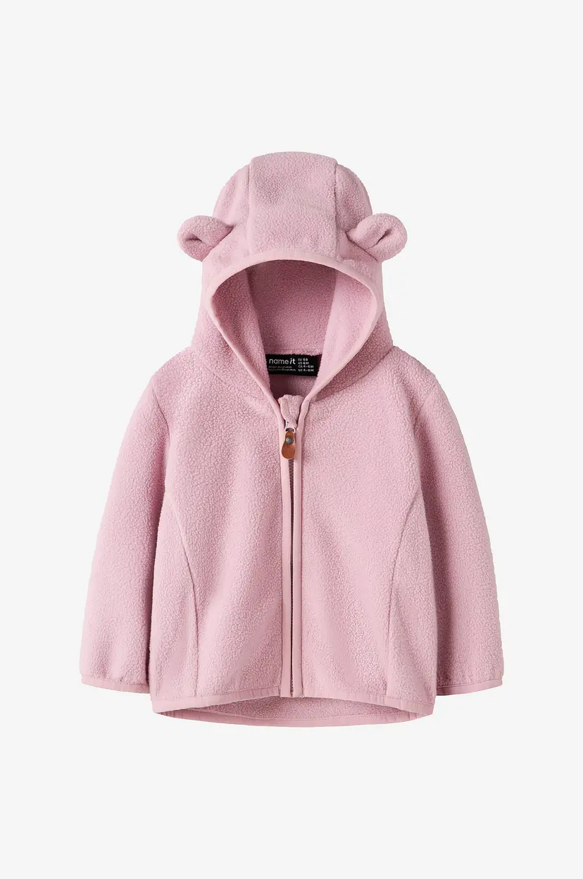 Name it baby Fleecejakke nbnMeeko Jacket Solid - Rosa