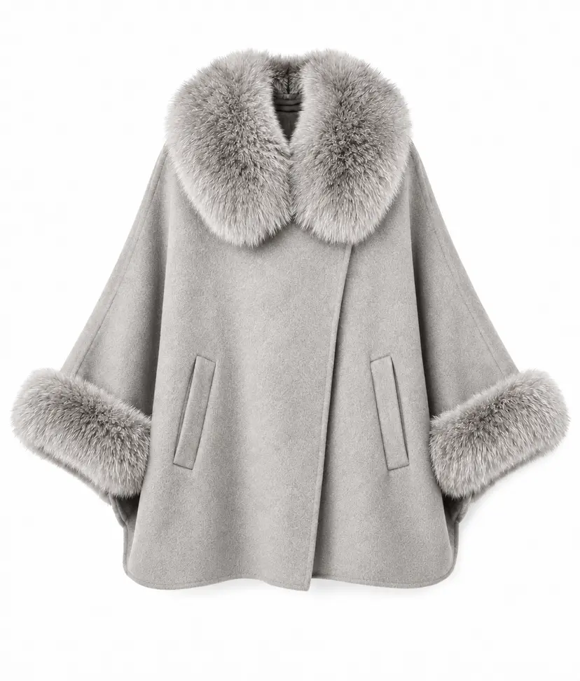 From Paris With Love Wool Cape Beige