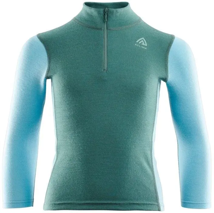 Aclima Aclima Kids WarmWool Mockneck North Atlantic/Reef Waters