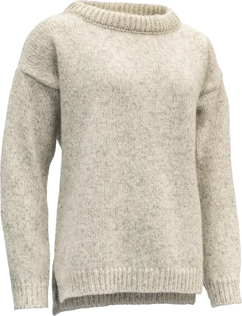 Devold Devold Women's Nansen Sweater Split Seam Grey Melange