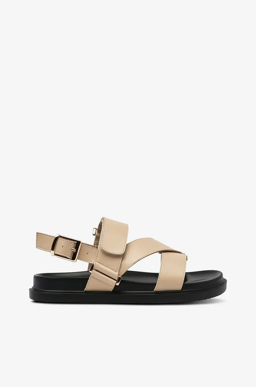 Zizzi Sandaler fTara ekstra bred passform - Beige