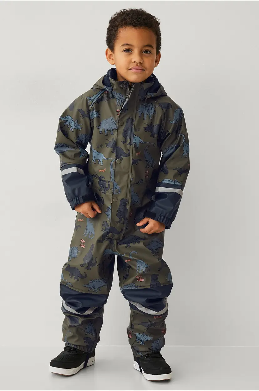Ellos Collection Regndress med fleece-fôr - Grønn