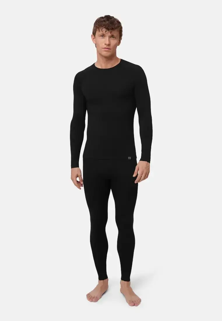 DANISH ENDURANCE MERINO SKIUNDERTØJ til mænd i Merinould, Sort, S af DANISH ENDURANCE