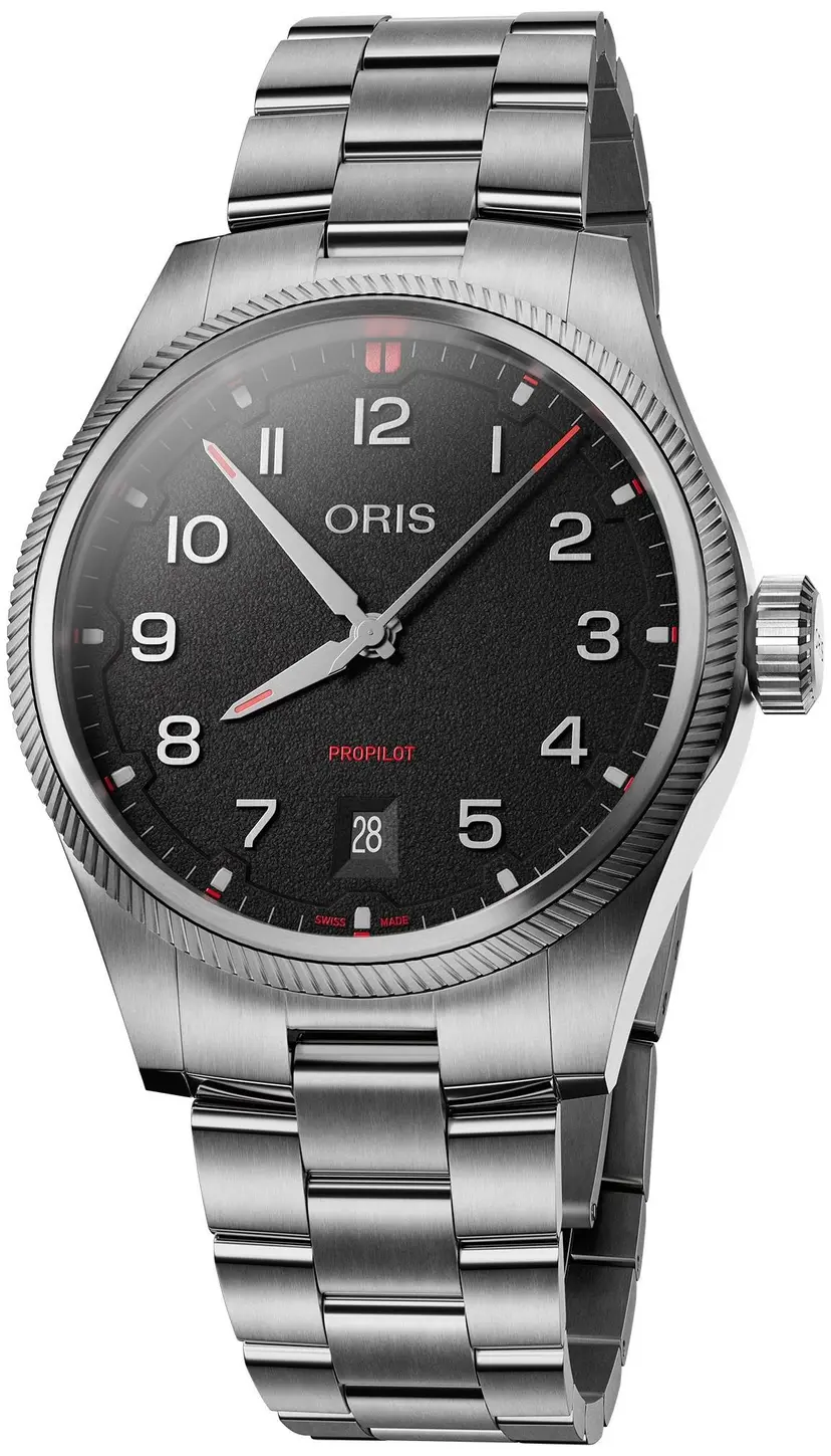 Oris Oris Herreklokke 01 733 7805 4164-07 8 20 04LC Propilot Sort/Stål