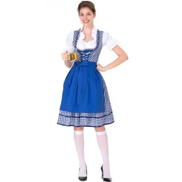 Lili Marleen Oktoberkjole - Heidi, blå