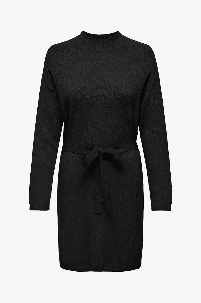 ONLY Kjole onlLeva LS Belt Dress EX Knt - Svart