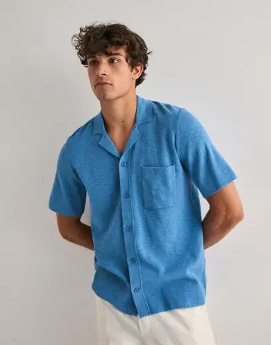 Samsøe Samsøe Samsøe Samsøe Salarry Shirt 15626 Kortermede skjorter Blå