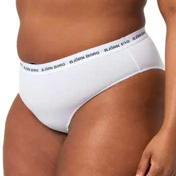 Björn Borg Björn Borg Truser 2P Core Logo High Waist Brief Hvit bomull Dame