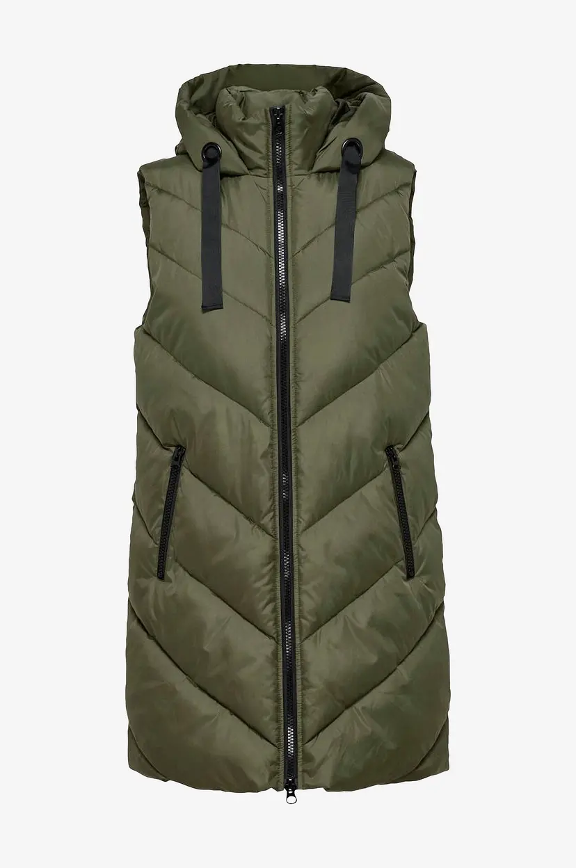 JDY Vest jdySkylar Padded Hood Waistcoat Otw - Grønn