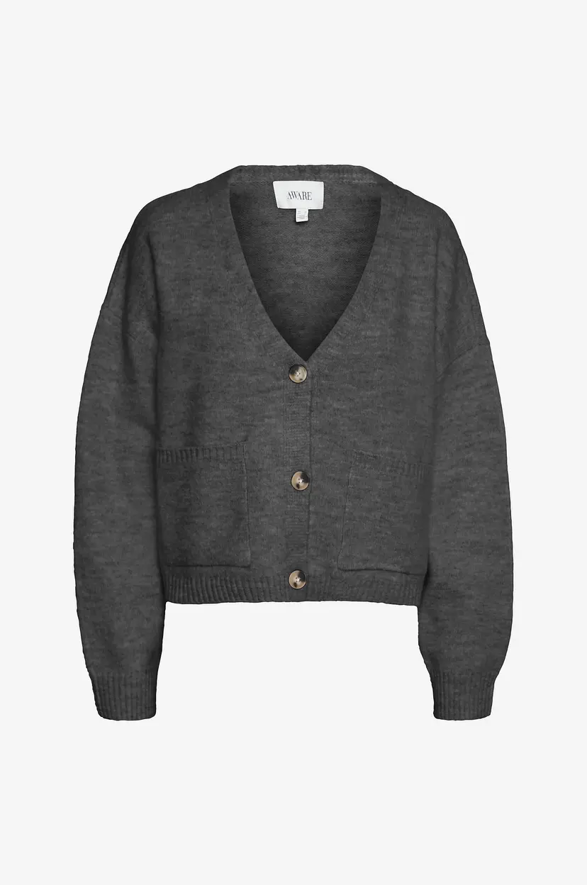 Vero Moda Kardigan vmGemma LS V-neck Knit Cardigan - Grå