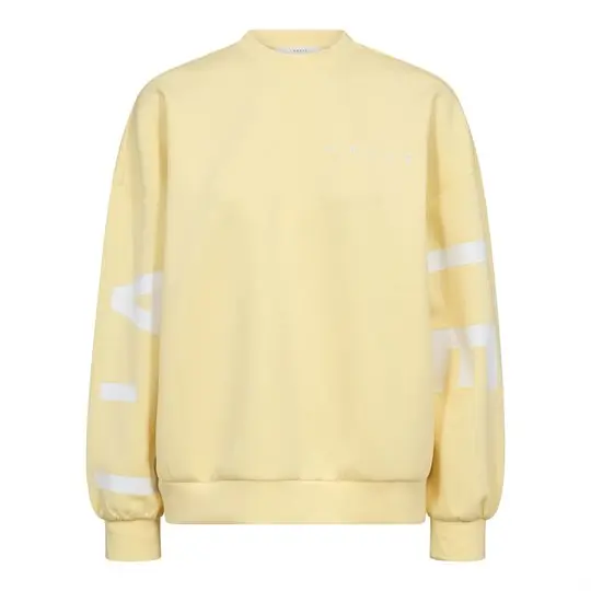 Haute L ' Amité Haute L' Amitié - Maxi Split Logo Sweat - Pale Yellow