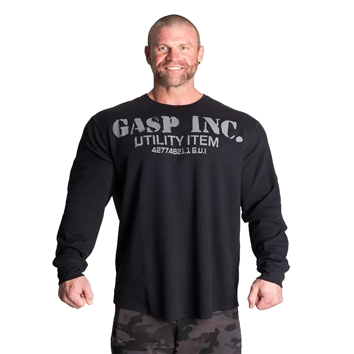 GASP Thermal Gym Sweater, Asphalt