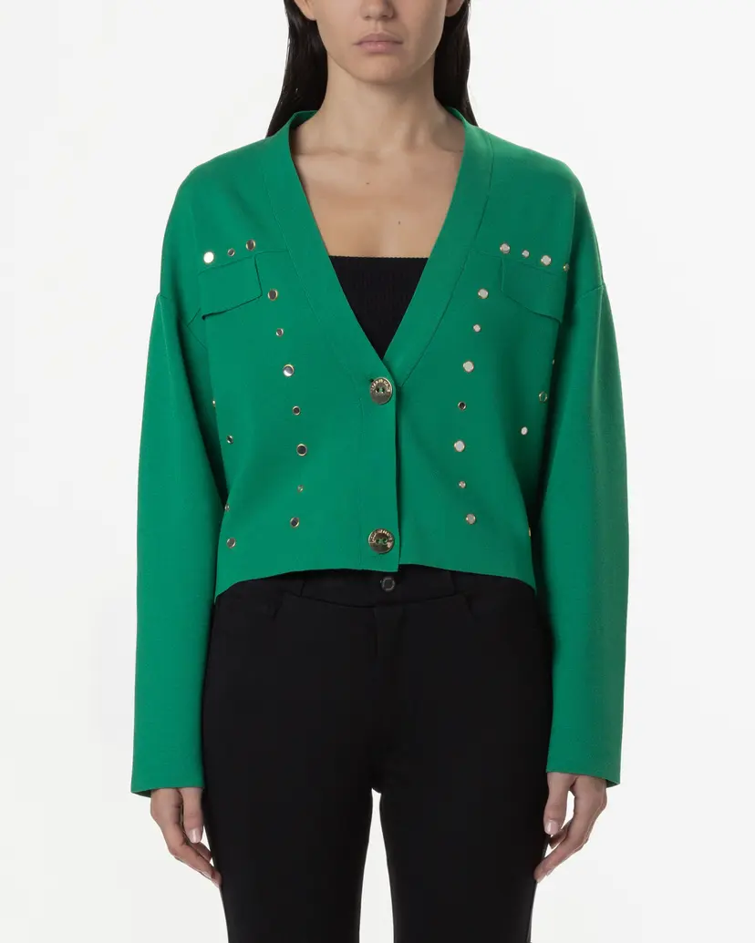 Lola Casademunt Lola Casademunt MF2411011 Green Knitted coat