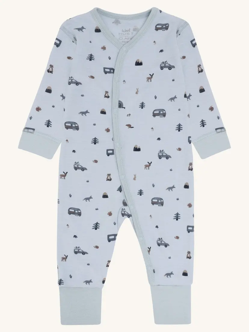 Hust and Claire Heldrakt i merinoull "Camp" Baby Blue
