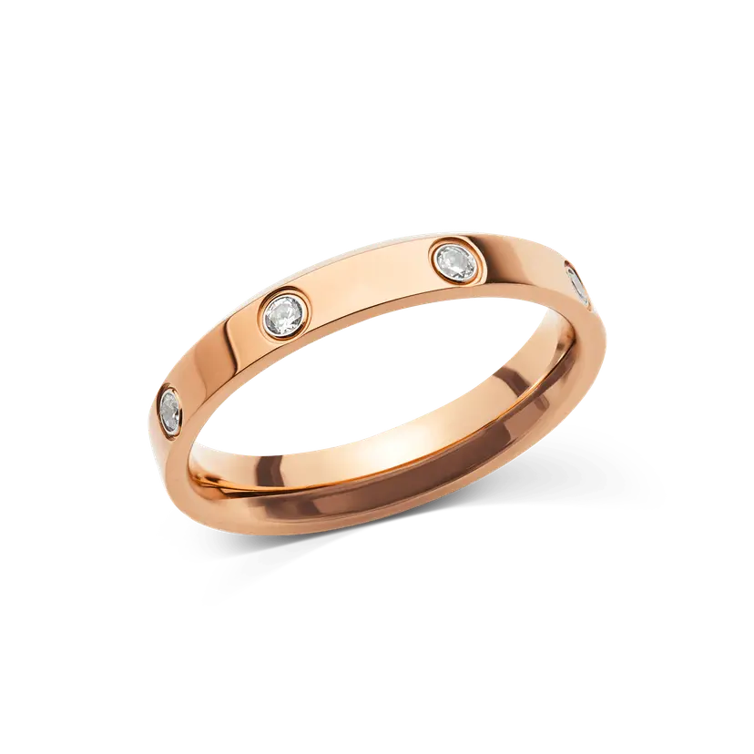 Daniel Wellington Rose Gold Ring Classic Lumine 4mm | DW