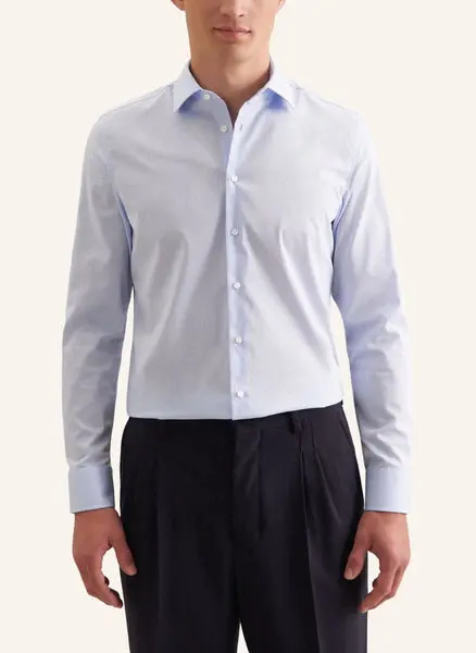SEIDENSTICKER Seidensticker Slim Fit Chambray Business Kent Shirt