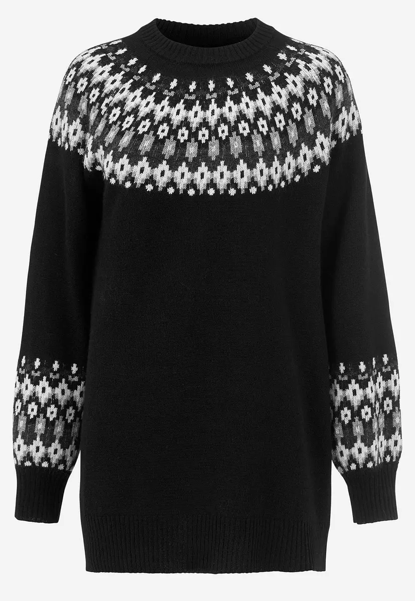 Cellbes of Sweden Strikket, jacquard-mønster genser