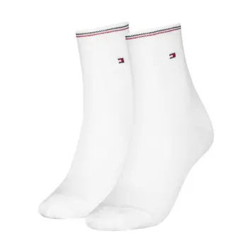 Tommy Hilfiger Tommy Hilfiger Strømper 2P Women Shine Short Socks Hvit Str 39/42 Dame